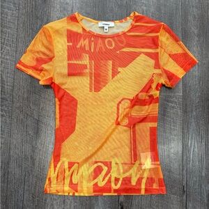 Miaou Orange and Yellow Swim Coverup